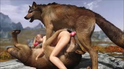 Two Wolves One Girl - Skyrim