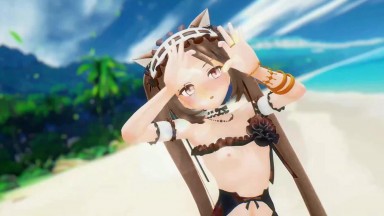 Stheno Undress Dance Hentai Fate Grand Order Beach POP IN 2 Song Small Tits MMD 3D All Colors Compilation Smixix