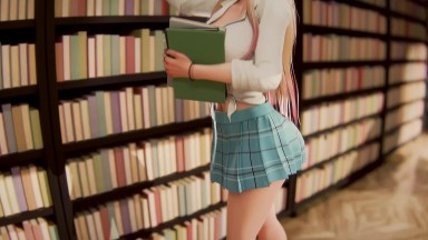 Marin, blonde librarian with big tits