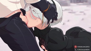 2B decided to be tempted by the enemy 1080P